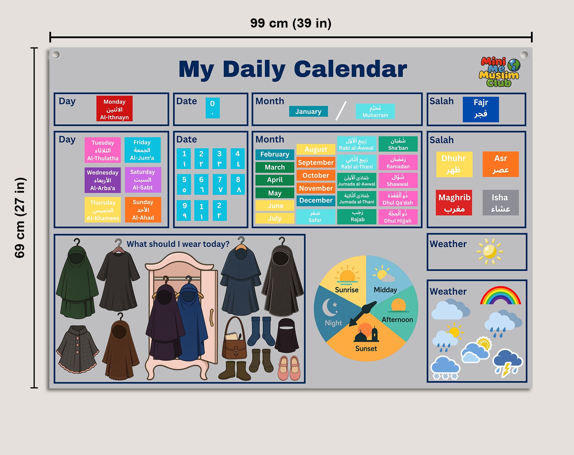Girls Islamic Daily Calendar