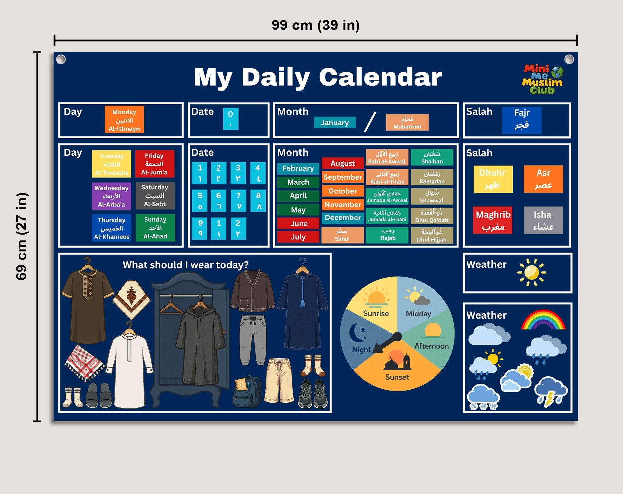 Boys Islamic Daily Calendar